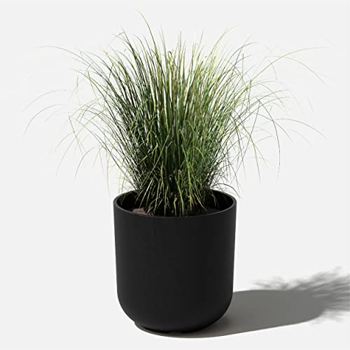 Veradek Mason Series Lima Planter - Large Round Outdoor Planter - color: Black, size: 10 inches