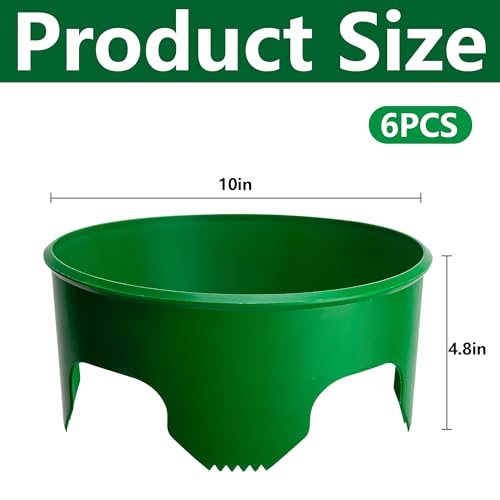6 Pcs 10" Planting Grow Rings, Planting Rings for Vegetables Herbs Flowers - color: 10 Inch