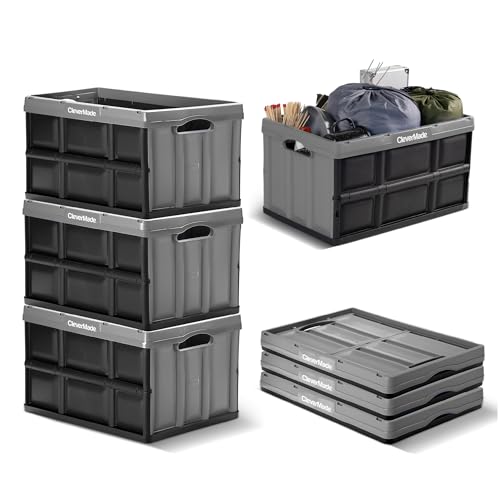 CleverMade Collapsible Storage Bins, 62L 3 Pack, 100 lb Stackable, Ocean - color: Ocean, size: 62l - 3 Pack