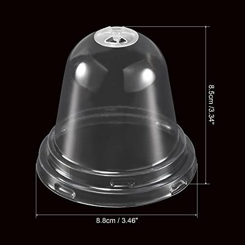 PATIKIL 10-Pack 3.4" Plant Humidity Dome Round Plant Cover Clear 8.8cm - size: 3.4"