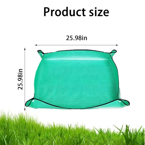 Waterproof Gardening Mat Foldable Tool Tray for Plant Potting Soil Mixing Repotting Succulent Transplanting Tabletop Use - color: Green, size: F