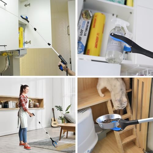 43" Grabber Reacher Tool Foldable Extension Grabber for Seniors Blue - size: 43-Inch