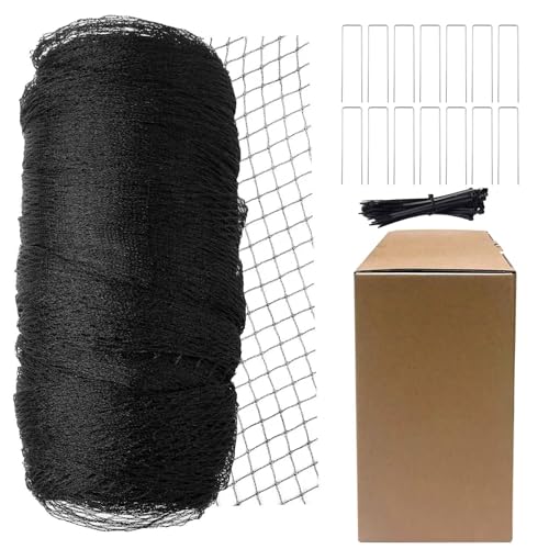 Garden Netting,7.5ft x 65ft Black Bird Netting Heavy Duty,Rabbit,Squirrels,Anti Birds,Larger Bees,Deer,Chicken,Cardinals,Animal Fencing for Fruit Tree & Vegetable Garden - size: 7.5ft x 65ft