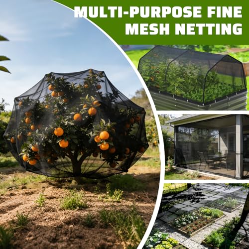 Stronger Garden Mesh Netting, 10 x 20 FT Ultra Fine Nano PP Plant Covers, Small Animals Bird Net Barrier Screen for Vegetables Plants Fruits Flowers Protection, Shading Rate 33% - size: 10 x 20 FT