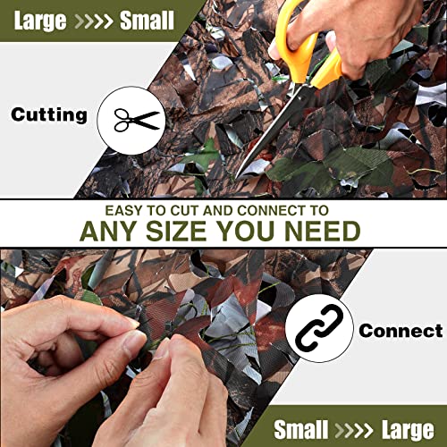 Sposuit Camo Netting - Camouflage Net 10x20 20x20 10x10 5x10 5x20, Military Camo Netting for Hunting Bulk Roll, Camo Tarp Sunshade Net for Party Decorations, Sunshade, Camping Ghillie Netting - color: Maple Leaf, size: 10ft x 10ft(3M x 3M)