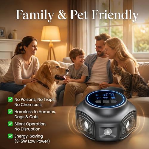 Ultrasonic Devices, 3 Smart Modes, LCD Display for Home, Office, Warehouse