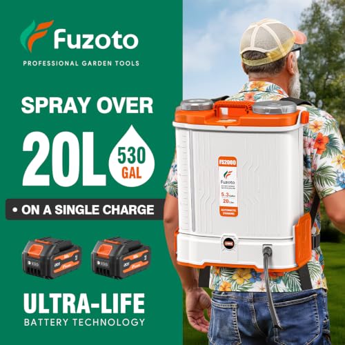Battery Powered Backpack Sprayer 5.3 Gallon for Lawn, Garden, Yard - size: 5.3GAL