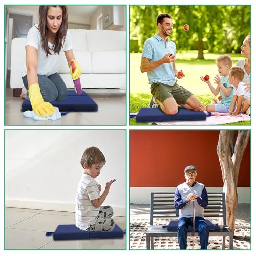 Gardening Knee Pads, Large Knee Pads for Gardening, Kneeler Pad, Thick Garden Knee Pad,Repairing-Floor Knees Mat for Prayer, Fitness, Yoga, Gym & Pilates(Blue) - color: Blue