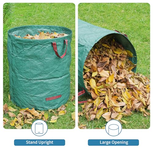 Reusable Leaf Bags, Tear-resistant & Reusable Lawn Bags, Yard Waste Bags, 72 Gal, 3 Pack