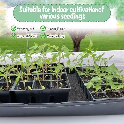 Automatic Plant Watering Mat 3mm Thick Self Watering Capillary Mat 9.2Ft x 25In Felt Plant Water Wicking Mat for Greenhouse Hydroponics Indoor Potted Plants Seed Sprouting Hydroponics Potted Plants
