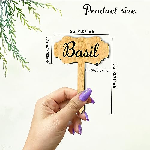 arricraft 15 Pcs Plant Labels, Wooden Herb Markers Herb T Type Tags Garden and Greenhouse Labels with Printed Herb Name Garden Tags for Indoor and Outdoor Potted Seed Herbs Unique Funny Gifts - color: Funny Plant Labels-d