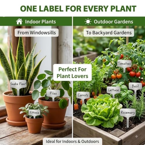 304 Stainless Steel Plant Label, 20 Waterproof Metal Plant Label Stakes and Marker Pen, 7.87" Garden Markers for Outdoor Indoor Plants Identification. - size: 7.87inch