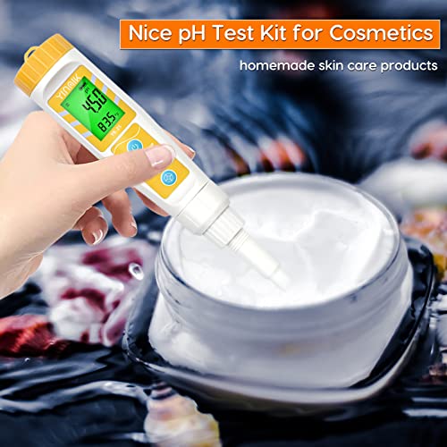 YINMIK Digital pH Meter with Extra Replaceable pH Probe Food pH Checker - color: White