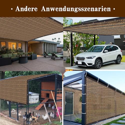 80% Shade Cloth, Durable Mesh Tarp with Grommets, Garden Sunblock Shade Cloth Shading Antifreezing for Plants Cover, Greenhouse, Barns Kennel, Patio, Tomatoes - size: 5×12FT