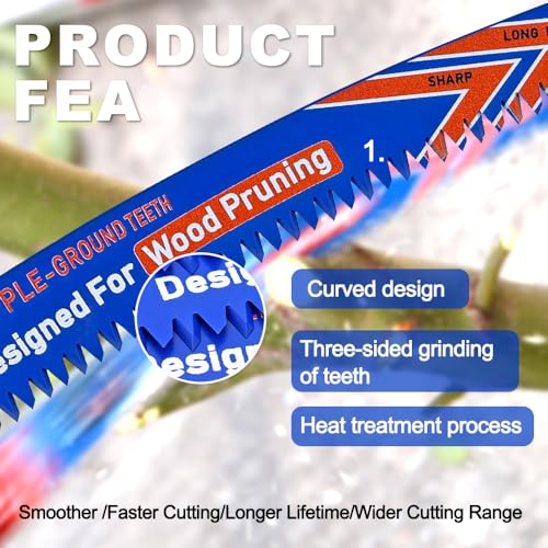 Arc Edge Reciprocating Saw Blades 15inch 6TPI for Pruning 4pcs - size: 15 inch