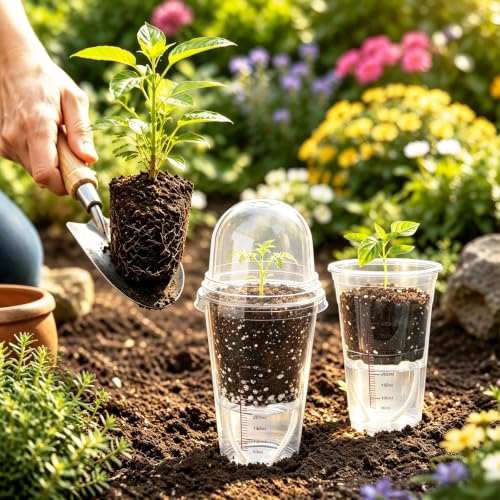 30 Pack 4" Self Watering Propagation Pots, Seed Starter Cups with Dome - size: 4 Inches