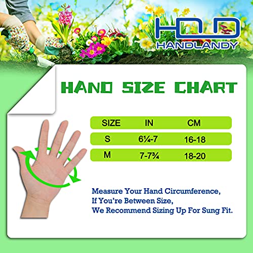 HANDLANDY 2/3/6 Pairs Womens Gardening Gloves, Garden Gloves for Women - color: Blue & Yellow & Violet (6 Pairs), size: Small