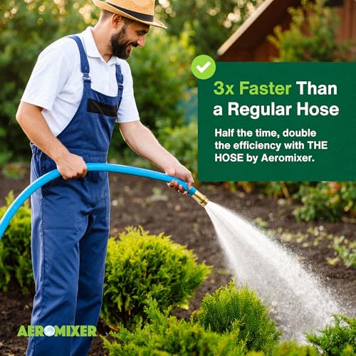 Aeromixer THE HOSE 1 Inch Garden Hose 10 Ft - 2 Pack with Adapter Set - size: 1'" x 10', style: 2 Pack