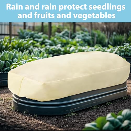 2-Pack Winter Plant Covers Freeze Protection, 59"x17.7"x15.7"Rectangular Garden Covers for Raised Beds & Outdoor Plants, Reusable Frost Cloths for Tree,Shrubs Cold Weather Protection - size: 59"x17.7"x15.7"