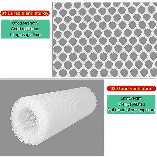 Plastic Chicken Wire Fencing 15.7IN x 66FT,Pet Barrier Netting,Durable Garden Mesh Fence Animal Barrier for Dogs, Rabbits, Poultry & Plant Protection,White - color: White, size: 15.7INx66FT