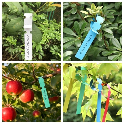 KINGLAKE 500 Pcs White Plastic Plant Tree Tags Nursery Garden Lables 2x20cm Wrap Around Hanging Tags Nursery Garden Stakes Large Writing Surface