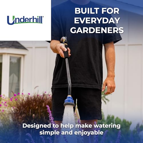 Underhill Proline Gentle Spray Shower Head Nozzle Wand, Garden Water Hose Sprayer for Watering Plants and Flowers, 30-Inch, Includes 3 Stainless Steel Outlet Plates (450, 750 and 1000 Holes) - style: RPW-75PL