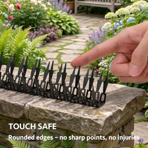 OFFO Bird Spikes for Outside, 304 Stainless Steel, 5 Pack 5 Ft, Black - color: Black