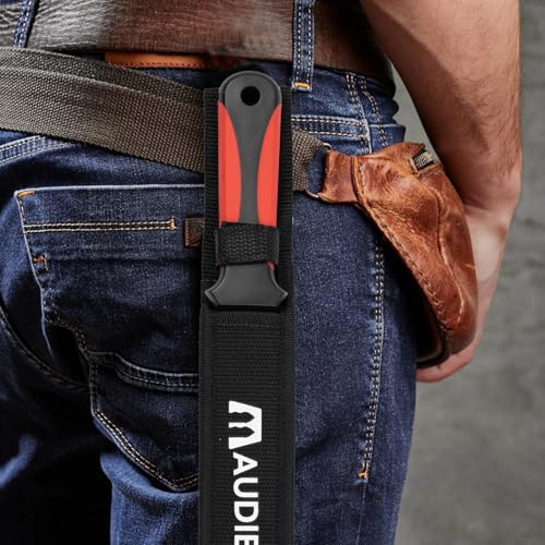 Insulation Knife - Sod Cutter Knife: stainless steel 11.14-Inch sharp blade, double side utility Lawn Repair Saw with Nylon Sheath - color: Long Red