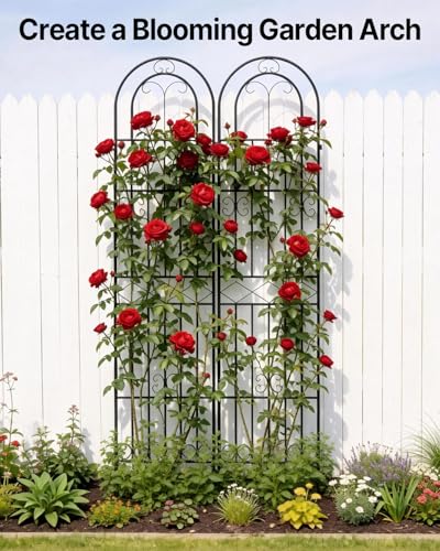Suteck Garden Trellis for Climbing Plants Outdoor, 87" H x 20" W, 2 Pack - style: 87 x 20"/ 2Pcs
