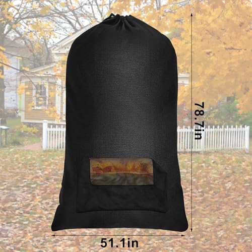 Augisteen Lawn Tractor Leaf Bag Upgraded Lawn Mower Leaf Bag Garden Leaf Grass Catcher Bags 420D Oxford Cloth Leaf Collector Bag for Lawn Mower Tractor Garden Leaf Collection, 78.7 x 51.2 Inch