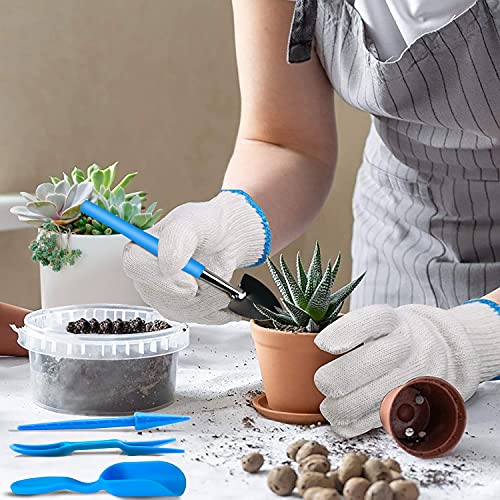 13 Pcs Succulent Care Tools, Mini Garden Transplanting Tool Set - style: Blue-2