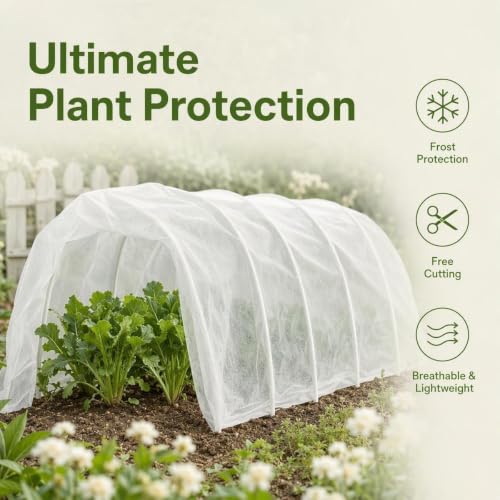 Plant Covers Freeze Protection, 7x100FT Frost Cloth Row Covers - size: 7X100FT
