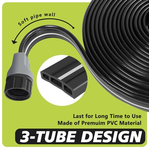 Sprinkler Hose with Holes 75 Ft (25ft 3pack) for Garden Watering - size: 75 ft (25ftx3pack)