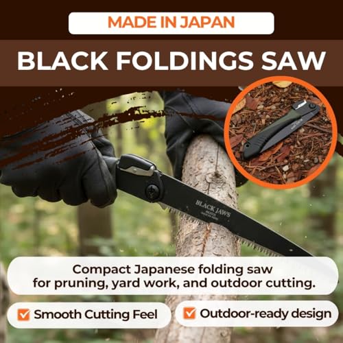 Saboten Folding Pruning Saw, Made in Japan, Compact Hand Saw for Tree Branches, Garden Cutting & Outdoor Use - forest Originals - size: 210mm (8.3")