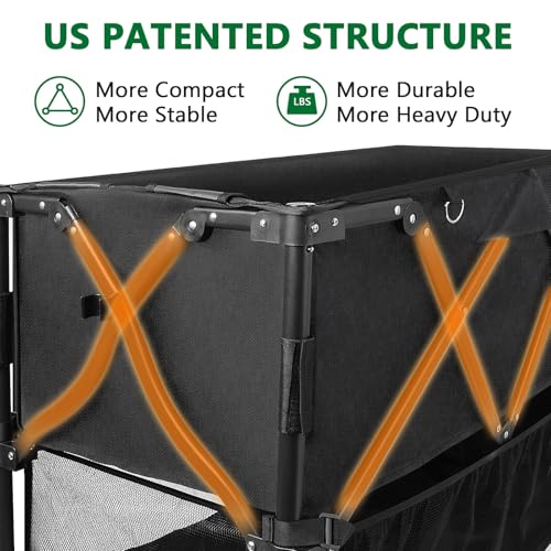 Double Decker Wagon 600lb Capacity & 400L Collapsible Sports Wagon
