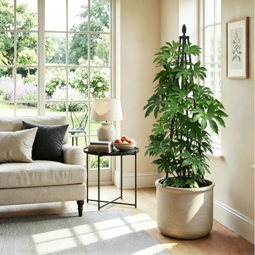 AlisisFores 4 Ft Garden Obelisk Trellis for Potted Climbing Plants