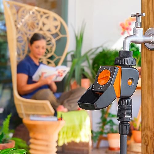 Claber Hose Timer - Aquauno Logica Water Timer 8422 - Smart Sprinkler with 15 Pre-Set Programs - Programmable Water Timer for Garden Hose - Drip Irrigation System Timer - Easy to Program