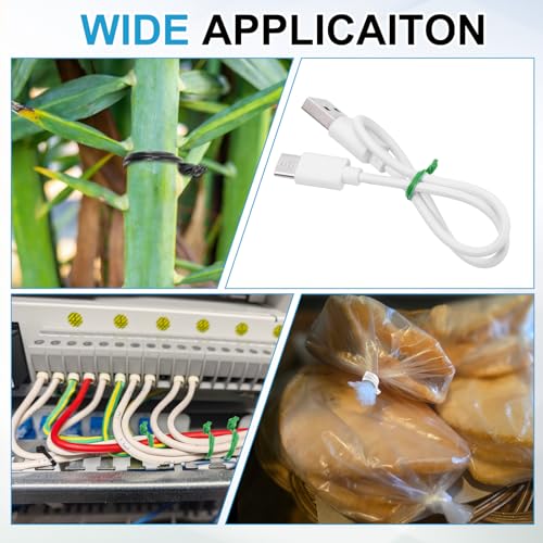 HARFINGTON 2pcs Twist Tie with Cutter 492FT (150m) Garden Plant Ties Wire - color: White, size: 492FT