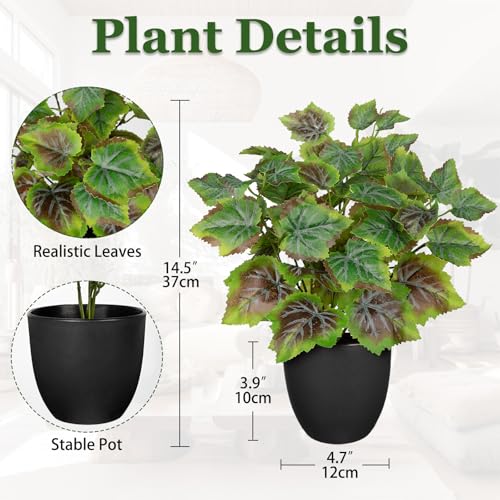 Villa Como 14.5" Artificial Plants Indoor Home Decor Small Faux Grape Plant - color: # Rusted Green