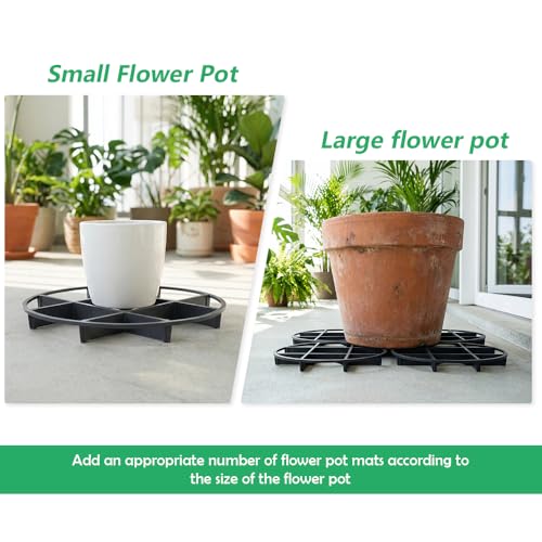 8 Pcs 4.35" Plant Saucer Drainage Rack Stand, Pot Saucer Support Flower Pot Level Feet Support Holder Vase Lifter Bottom Drainer Risers Plants Root Prevention for Indoor Outdoor Garden