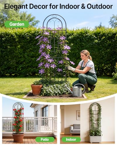 Suteck Garden Trellis for Climbing Plants Outdoor, 71” H x 20” W, 2 Pack - style: 71 x 20"/ 2Pack