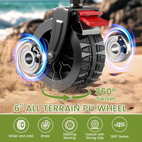 Blomoba Collapsible Wagon Cart, 150L Foldable Wagon with Wide Wheels, Black - color: Black, size: Large Without Tailgate
