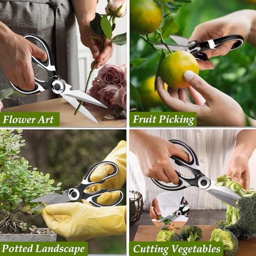 BSADIY 2 Pcs Multifunctional Garden Shears Flower Scissors
