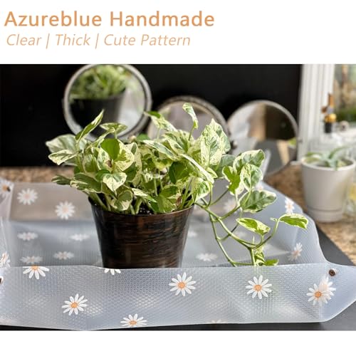 Azureblue 2 Pack Repotting Mat for Indoor Plants Waterproof Clear Potting Mat Foldable Plant Potting Repotting Tray Portable Gardening Tray for Indoor Potting Soil, House Plants Orchid,Succulents M