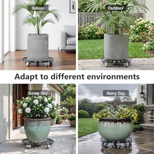 KEDSUM 20 in Plant Caddy with Wheels, Anti-Rust & Anti-Slip, 500LBS - size: 20"