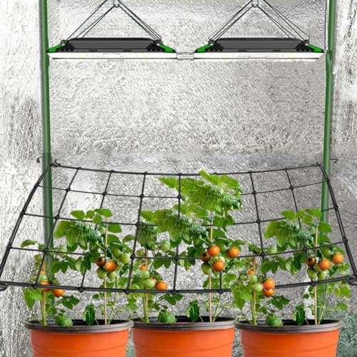 2x4FT Elastic Trellis Netting, Heavy-Duty Polyethylene Garden Netting with 4 Hooks, Black, Rectangular - size: 2x4ft