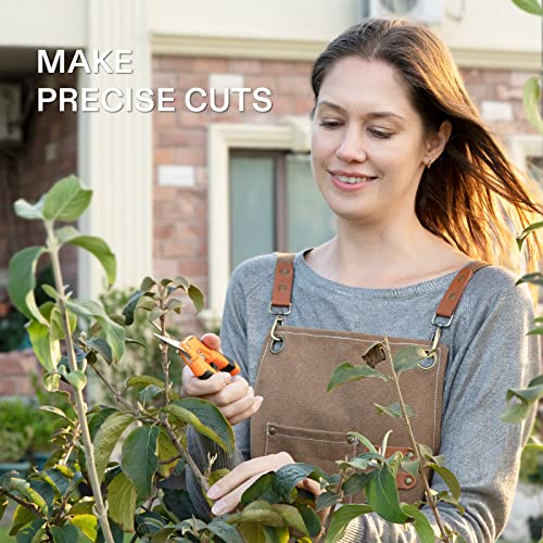 VIVOSUN 6.5 Inch Garden Scissors, Orange Pruning Shears for Plants, 2-Pack - style: Orange Straight Blade