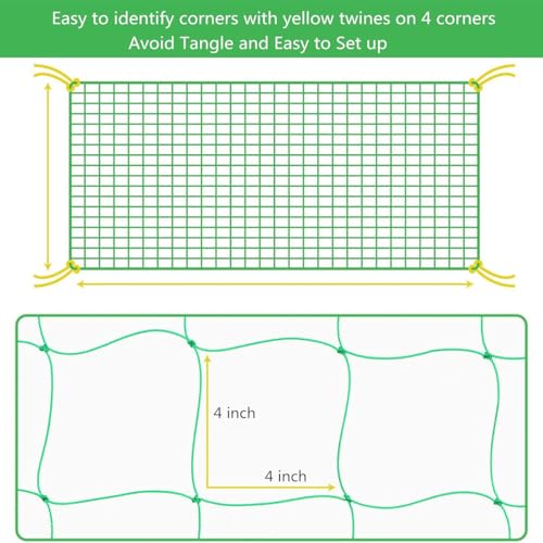 Garden Trellis Netting Plant Support Mesh Heavy Duty Climbing Lattice Square Grid Screen for Vine Vegetable Cucumber (Green) - color: Green