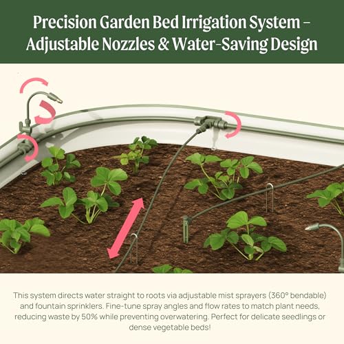 Vego Garden Irrigation Kit - Drip Irrigation System for Raised Garden Beds, Efficient Watering Solution for Vegetables, Flowers, and Plants, Easy DIY Installation (M) - size: M