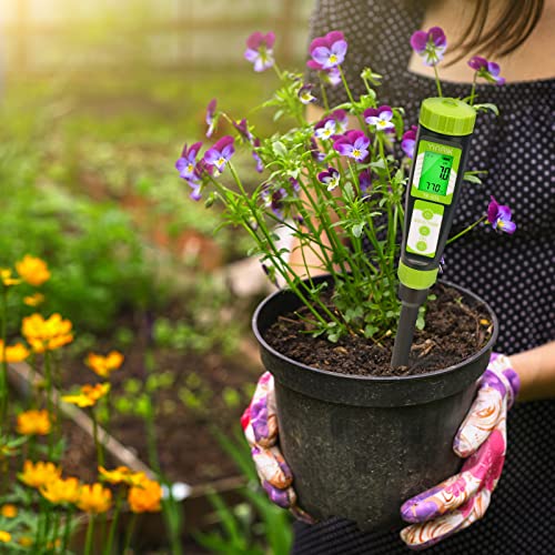 YINMIK Digital Soil pH Meter for Gardeners, Soil Direct pH Tester for Plant Care, Measure pH of Solution Potting Soil Growing Media,Great for Indoor,Greenhouse,Outdoor,Garden, Lawn, Farming, Yard Use - style: Soil pH Meter with Extra Probe